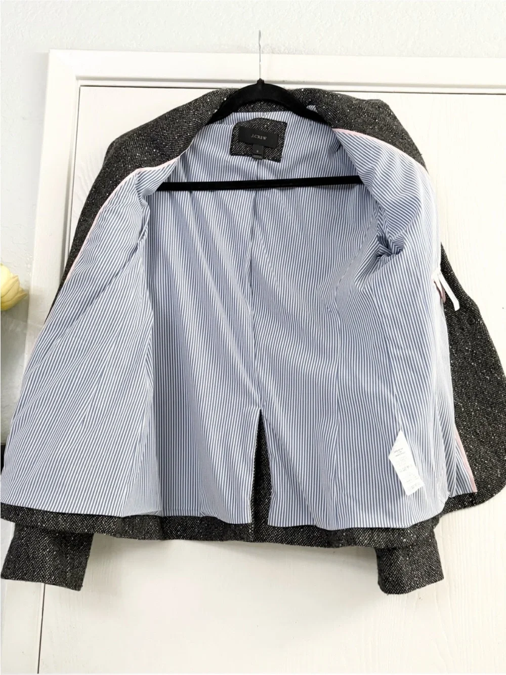 J. Crew Campbell Donegal Sparkle Charcoal Herringbone Career Blazer Size 6